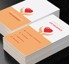 Dłonie z sercem, Finanse i ubezpieczenia, Firma ubezpieczeniowa - Wizytówki Netprint