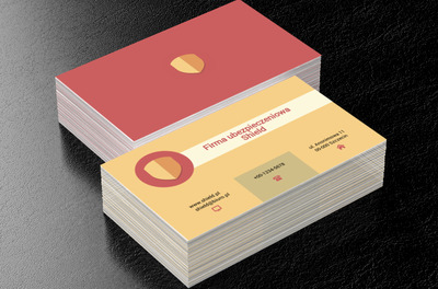 Pastelowa odznaka, Finanse i ubezpieczenia, Firma ubezpieczeniowa - Wizytówki Netprint