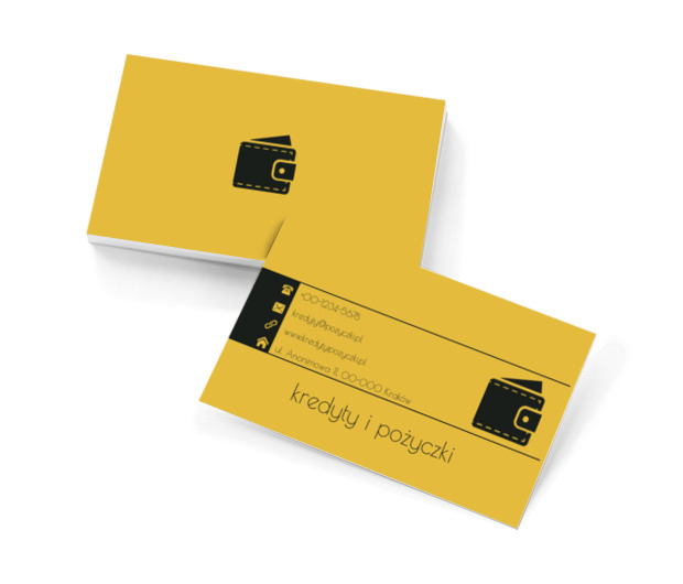 Czarny portfel, Finanse i ubezpieczenia, Kredyty / Pożyczki - Wizytówki Netprint szablony online