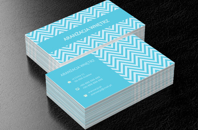 Błękitna tapeta, Budownictwo, Aranżacja wnętrz - Wizytówki Netprint