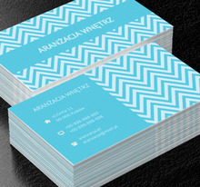 Błękitna tapeta, Budownictwo, Aranżacja wnętrz - Wizytówki Netprint