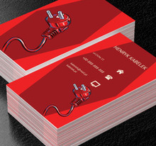 Rubinowa wtyczka, Budownictwo, Elektryk - Wizytówki Netprint