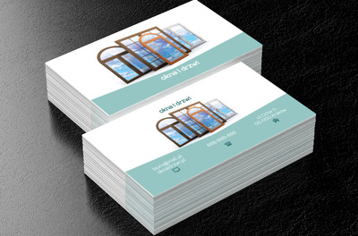 Okna różnych kształtów, Budownictwo, Okna i Drzwi - Wizytówki Netprint