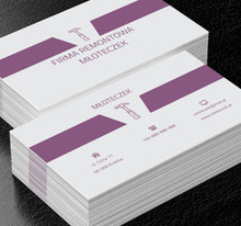 Fioletowy młotek, Budownictwo, Remont i Wykończenia - Wizytówki Netprint