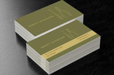 Kontury narzędzi, Budownictwo, Remont i Wykończenia - Wizytówki Netprint