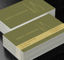 Kontury narzędzi, Budownictwo, Remont i Wykończenia - Wizytówki Netprint