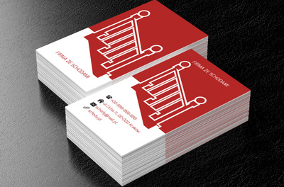 Jasny kontur schodów, Budownictwo, Schody - Wizytówki Netprint