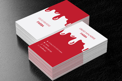 Ściekająca farba, Budownictwo, Usługi malarskie - Wizytówki Netprint