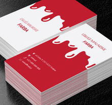 Ściekająca farba, Budownictwo, Usługi malarskie - Wizytówki Netprint