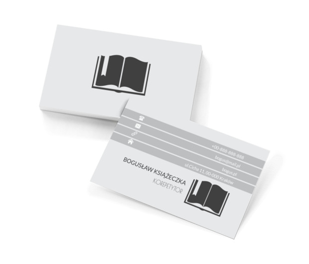 Otwarta księga, Edukacja, Korepetycje - Wizytówki Netprint szablony online