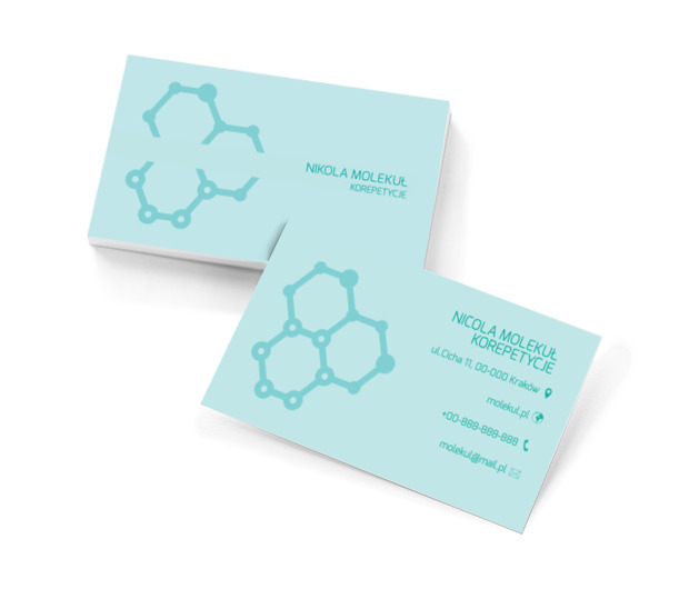 Morskie molekuły, Edukacja, Korepetycje - Wizytówki Netprint szablony online