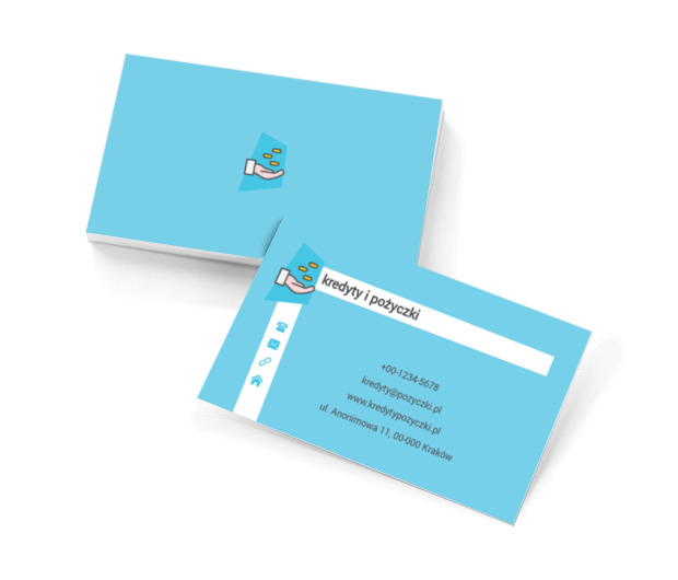 Dłoń z pieniędzmi, Finanse i ubezpieczenia, Kredyty / Pożyczki - Wizytówki Netprint szablony online