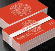 Apetyczna pizza, Gastronomia, Pizzeria - Wizytówki Netprint