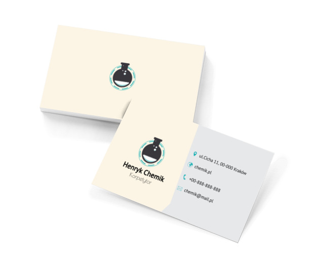 Kolba do destylacji, Edukacja, Korepetycje - Wizytówki Netprint szablony online