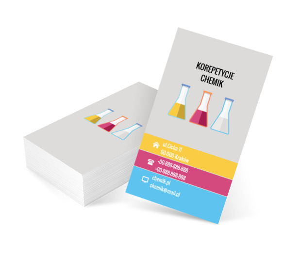 Trzy zlewki, Edukacja, Korepetycje - Wizytówki Netprint szablony online