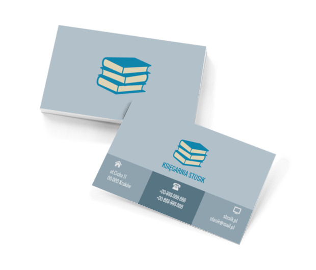 Trzy książki, Edukacja, Księgarnia - Wizytówki Netprint szablony online