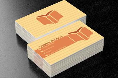 Wpółotwarta książka, Edukacja, Księgarnia - Wizytówki Netprint