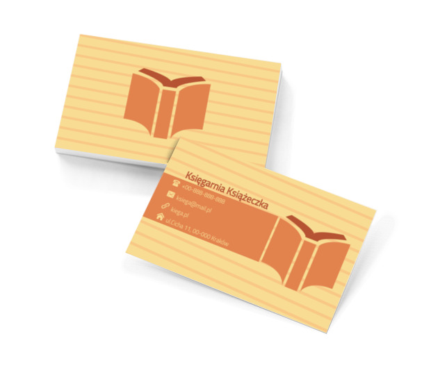 Wpółotwarta książka, Edukacja, Księgarnia - Wizytówki Netprint szablony online