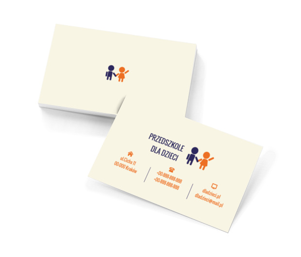 Kolorowe dzieci, Edukacja, Przedszkole - Wizytówki Netprint szablony online