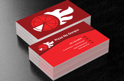 Gorąca pizza na dowóz, Gastronomia, Pizzeria - Wizytówki Netprint