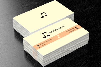 Dwie nutki, Edukacja, Szkoła muzyczna - Wizytówki Netprint