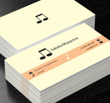 Dwie nutki, Edukacja, Szkoła muzyczna - Wizytówki Netprint