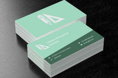 Ekierka i ołówek, Edukacja, Szkoła prywatna - Wizytówki Netprint