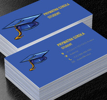 Niebieska czapka, Edukacja, Szkoła prywatna - Wizytówki Netprint