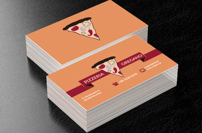 Smaczny kawałek pizzy, Gastronomia, Pizzeria - Wizytówki Netprint