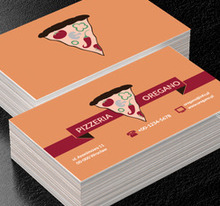 Smaczny kawałek pizzy, Gastronomia, Pizzeria - Wizytówki Netprint