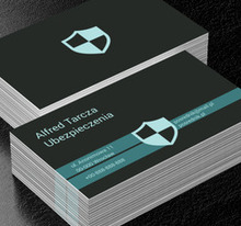 Podzielona odznaka, Finanse i ubezpieczenia, Pośrednik ubezpieczeniowy - Wizytówki Netprint