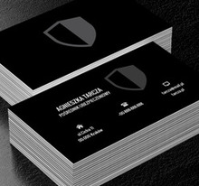 Szaro czarna odznaka, Finanse i ubezpieczenia, Pośrednik ubezpieczeniowy - Wizytówki Netprint