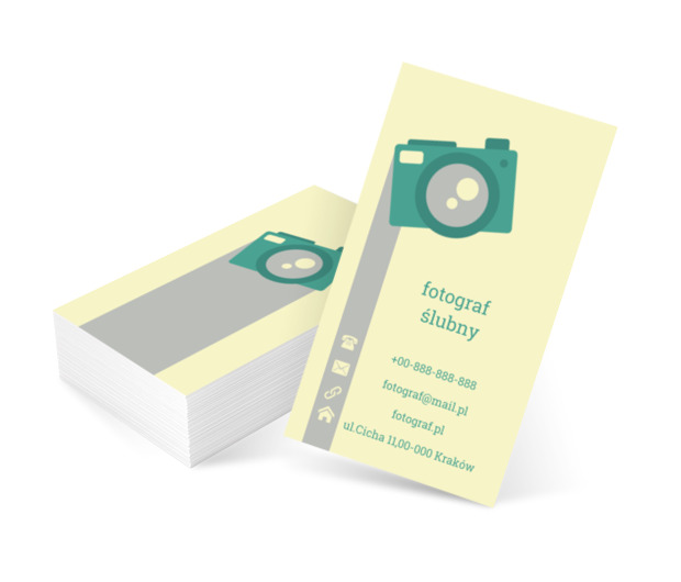 Kolorowy aparat, Fotografia, Fotograf ślubny - Wizytówki Netprint szablony online