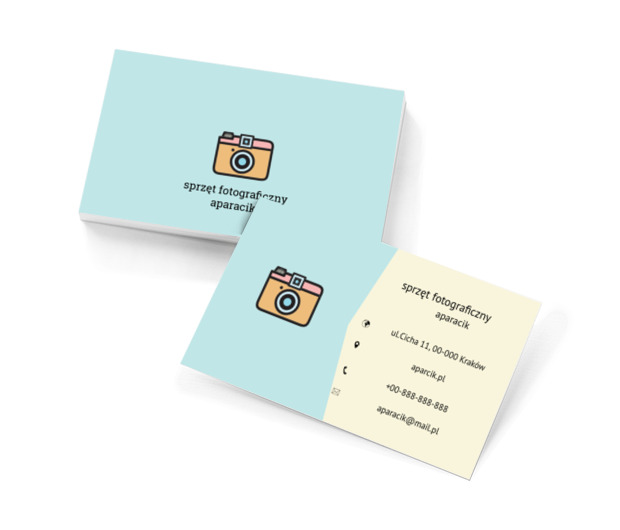 Kolorowy kompakt, Fotografia, Sprzęt fotograficzny - Wizytówki Netprint szablony online