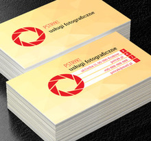 Czerwona przysłona, Fotografia, Usługi fotograficzne - Wizytówki Netprint