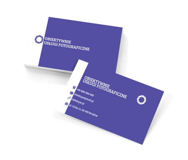 Dwie przysłony, Fotografia, Usługi fotograficzne - Wizytówki Netprint szablony online