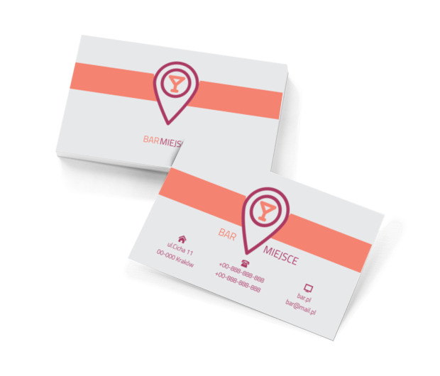 Znacznik miejsca, Gastronomia, Bar - Wizytówki Netprint szablony online