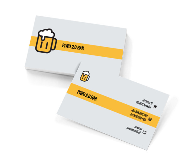 Kufel z pianą, Gastronomia, Bar - Wizytówki Netprint szablony online