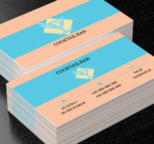 Turkusowy drink, Gastronomia, Bar - Wizytówki Netprint