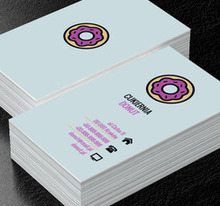 Żółto-fioletowy donut, Gastronomia, Cukiernia - Wizytówki Netprint