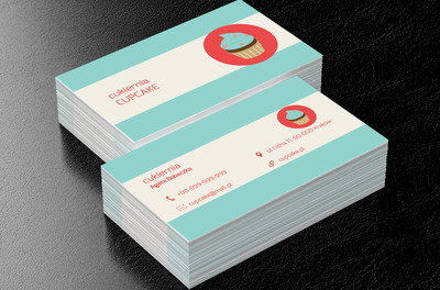 Babeczka z kremem, Gastronomia, Cukiernia - Wizytówki Netprint