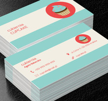 Babeczka z kremem, Gastronomia, Cukiernia - Wizytówki Netprint