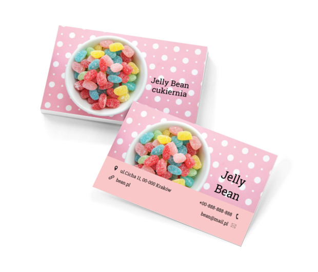 Kubek żelków, Gastronomia, Cukiernia - Wizytówki Netprint szablony online