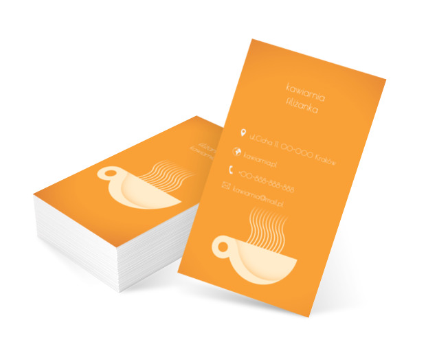 Klasyczna filiżanka, Gastronomia, Kawiarnia - Wizytówki Netprint szablony online