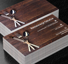 Sztućce na stole, Gastronomia, Restauracja - Wizytówki Netprint