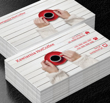 Czerwona filiżanka, Gastronomia, Kawiarnia - Wizytówki Netprint