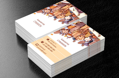 Aromatyczne przyprawy, Gastronomia, Kawiarnia - Wizytówki Netprint