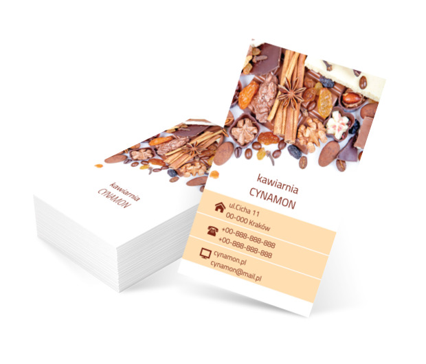 Aromatyczne przyprawy, Gastronomia, Kawiarnia - Wizytówki Netprint szablony online