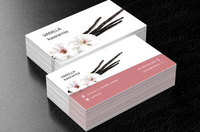 Laska wanilii, Gastronomia, Kawiarnia - Wizytówki Netprint