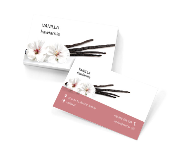 Laska wanilii, Gastronomia, Kawiarnia - Wizytówki Netprint szablony online